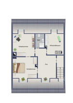 Raumaufteilung / 2. Ebene