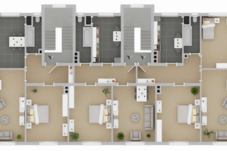 Raumaufteilung Wohnetagen